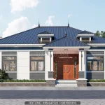 Phối cảnh mặt tiền mẫu nhà mái Nhật 3 phòng ngủ hiện đại tại Phượng Sơn, Bắc Ninh.