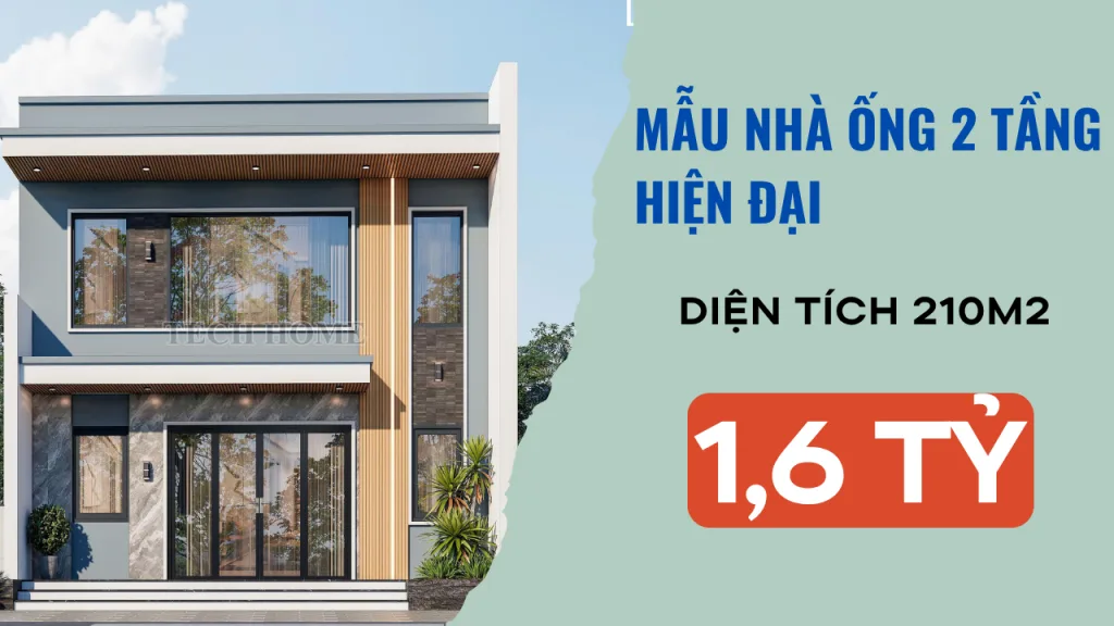 mẫu nhà ống 2 tầng hiện đại