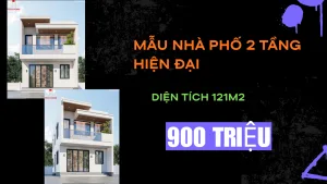 Mẫu nhà phố 2 tầng hiện đại