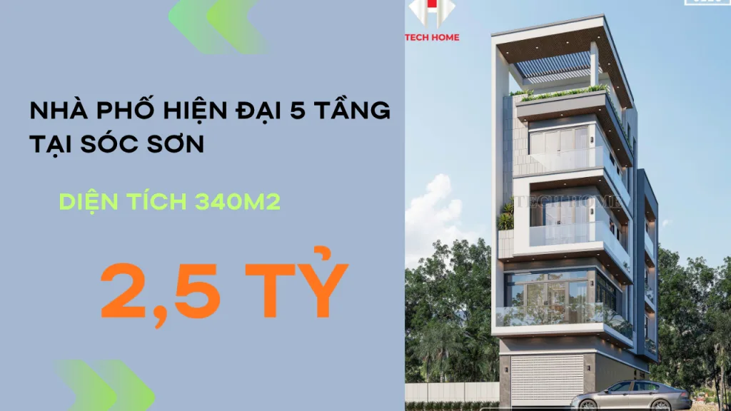 nhà phố hiện đại 5 tầng tại Sóc Sơn