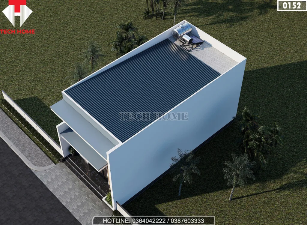 Tổng thể mẫu nhà ống 2 tầng hiện đại