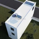 Tổng thể mặt sau mẫu nhà phố 3 tầng hiện đại tại Hải Phòng