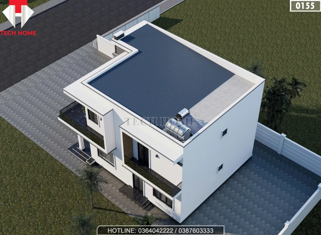 Tổng thể mẫu nhà 2 tầng hiện đại