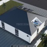 Tổng thể mẫu nhà mái Nhật 4 phòng ngủ