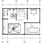 Bản vẽ bố trí công năng tầng 1 mẫu nhà phố 3 tầng hiện đại tại Bắc Ninh có phòng thờ.