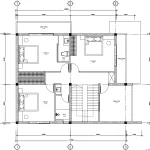 Chi tiết bố trí công năng tầng 2 mẫu nhà mái nhật 2 tầng hiện đại gồm 3 phòng ngủ và sân chơi.
