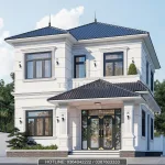 Góc nghiêng Mẫu nhà 2 tầng mái Nhật