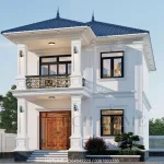 Góc nghiêng mẫu nhà 2 tầng mái Nhật