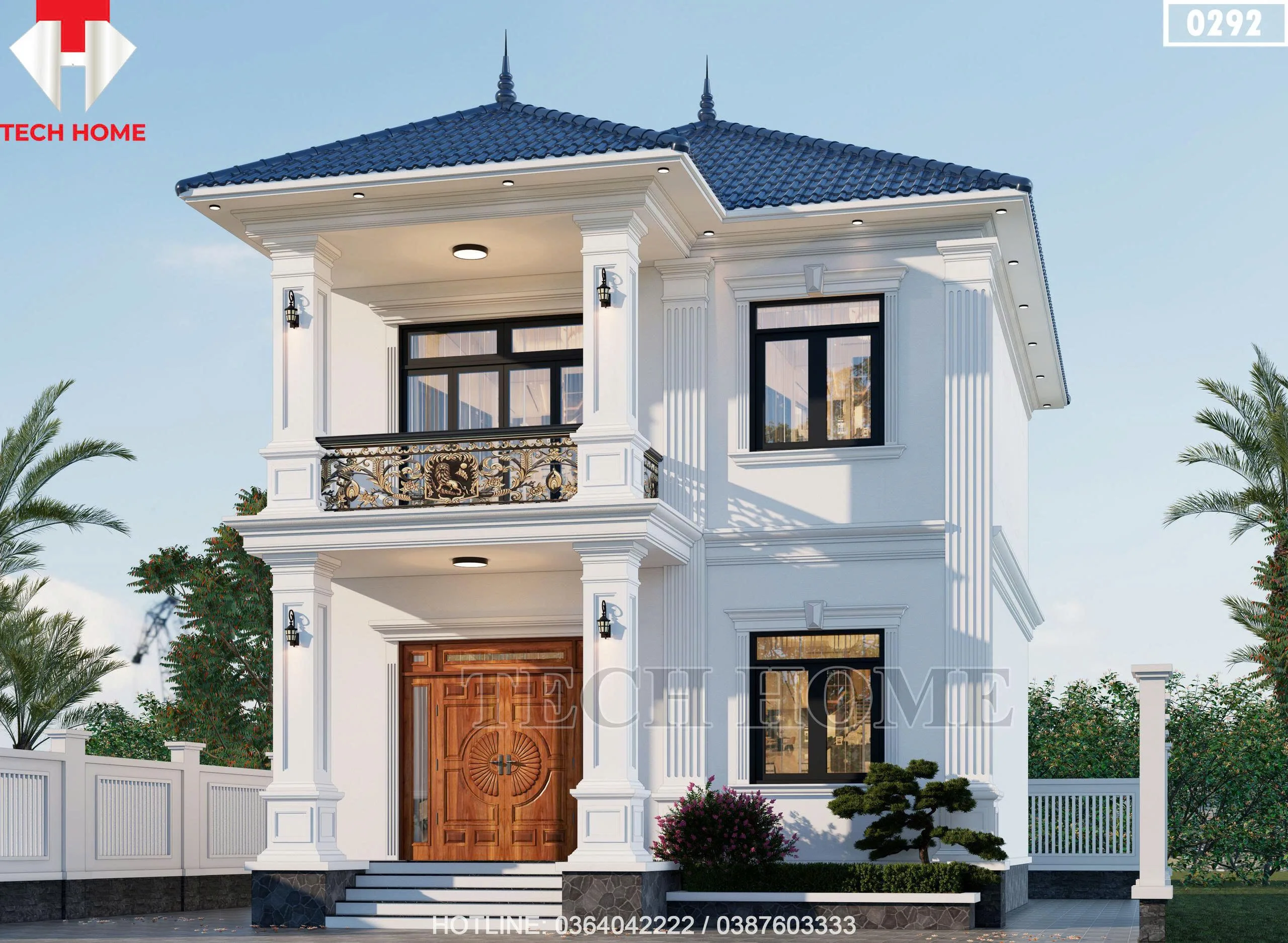 Góc nghiêng mẫu nhà 2 tầng mái Nhật