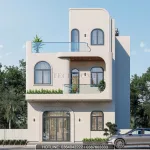 Góc nghiêng mẫu nhà 3 tầng hiện đại
