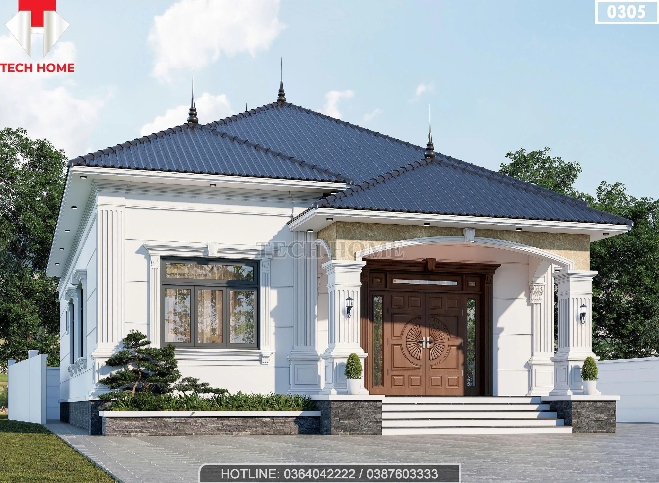 Góc nghiêng nhà mái Nhật 1 tầng