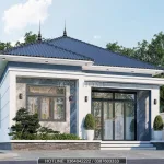 Góc nghiêng thiết kế nhà mái Nhật 1 tầng