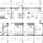 Bản vẽ mặt bằng công năng tầng 1 mẫu nhà mái Nhật 1 tầng diện tích 110m2.