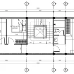 Bản vẽ bố trí công năng tầng 3 mẫu nhà phố 3 tầng hiện đại diện tích 95m2