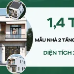 mẫu nhà 2 tầng hiện đại 100m2