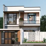 Tổng thể mẫu nhà 2 tầng hiện đại 100m2
