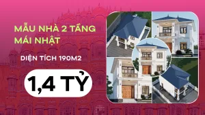 mẫu nhà 2 tầng mái Nhật