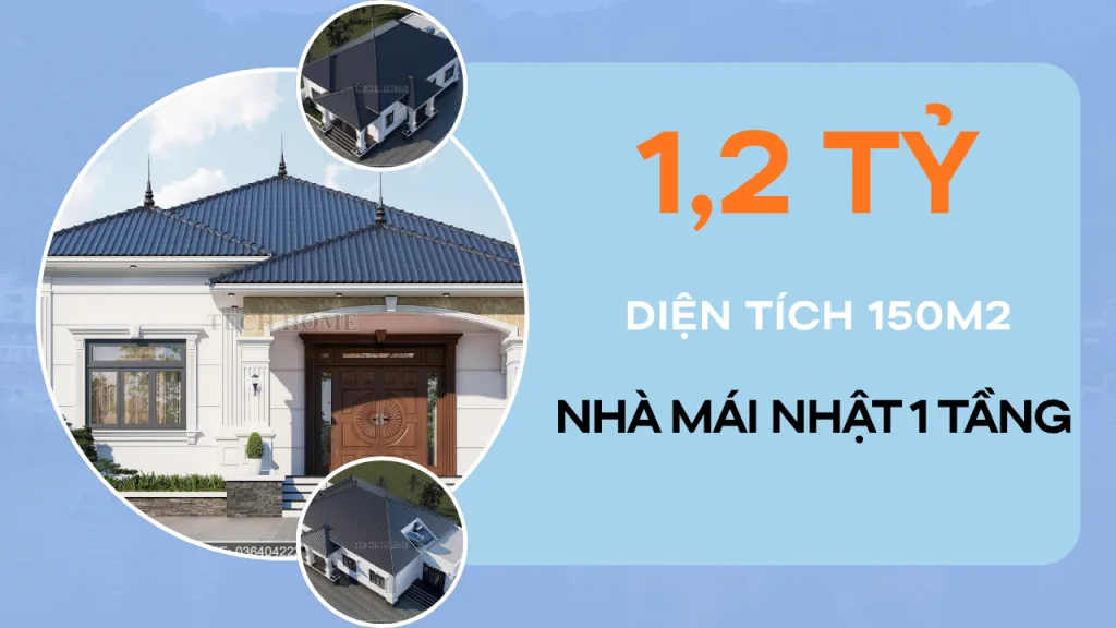 nhà mái Nhật 1 tầng