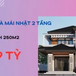 mẫu nhà mái Nhật 2 tầng