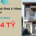 mẫu nhà ống 2 tầng hiện đại 6x15m