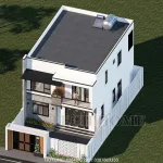 Toàn cảnh mẫu nhà 2 tầng hiện đại 100m2 mái bằng kiến trúc tối giản tinh tế