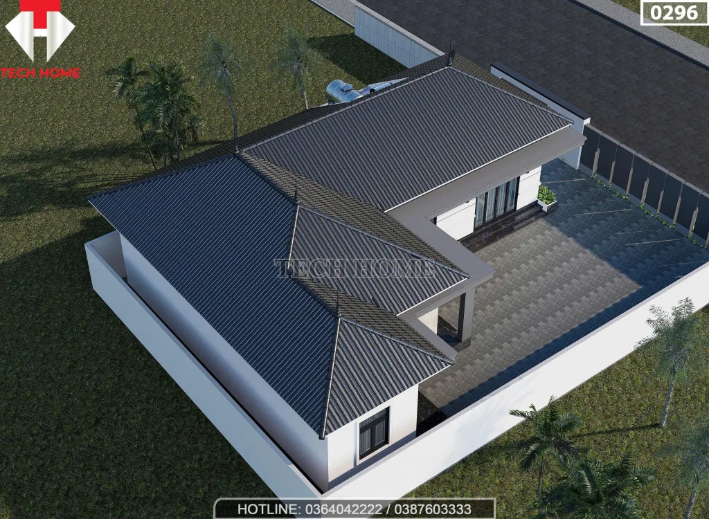 Tổng thể mẫu nhà cấp 4 đẹp