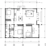 Bản vẽ sơ đồ mặt bằng công năng 1 tầng 3 phòng ngủ diện tích 138m2 của mẫu nhà cấp 4 mái nhật đẹp.