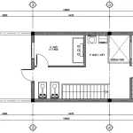 Bản vẽ bố trí mặt bằng công năng tầng 3 mẫu nhà ống 3 tầng mái bằng hiện đại gồm phòng thờ và sân phơi.
