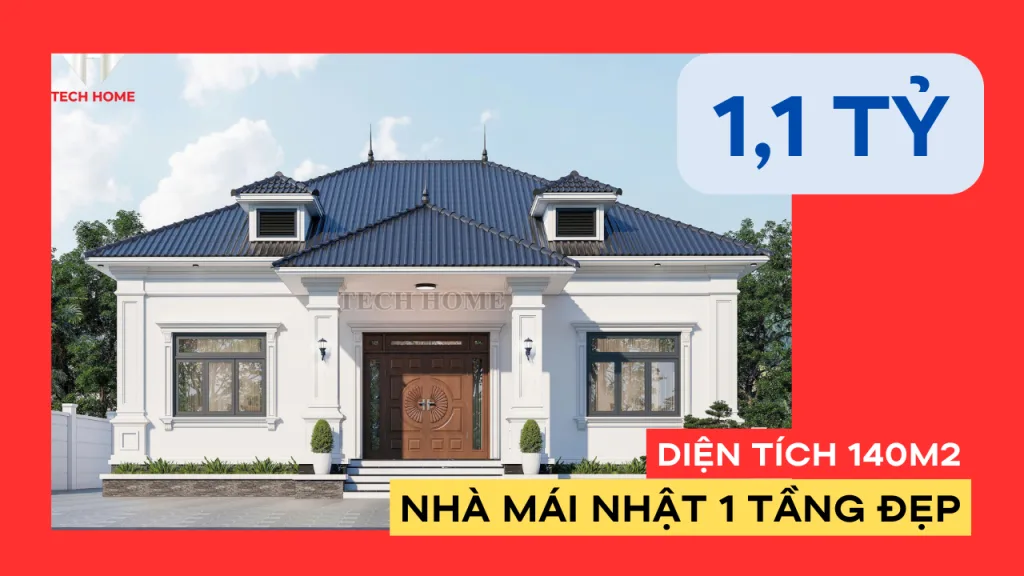 nhà mái nhật 1 tầng đẹp